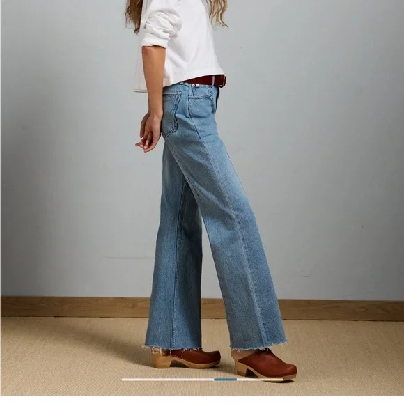 AE 77 Vintage Flare Medium Blue High-Rise Flare Jeans - Picture 9 of 16